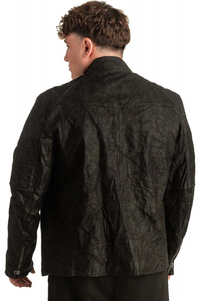 Γνήσιο Ανδρικό Δερμάτινο Μπουφάν - T431