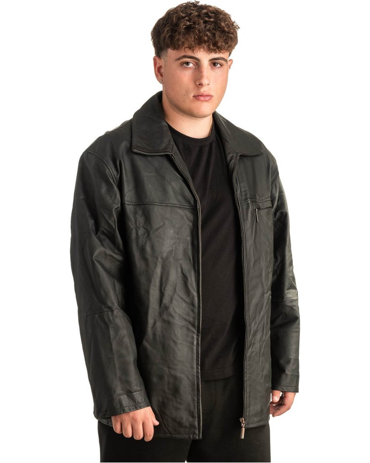 Γνήσιο Ανδρικό Δερμάτινο Μπουφάν - T432