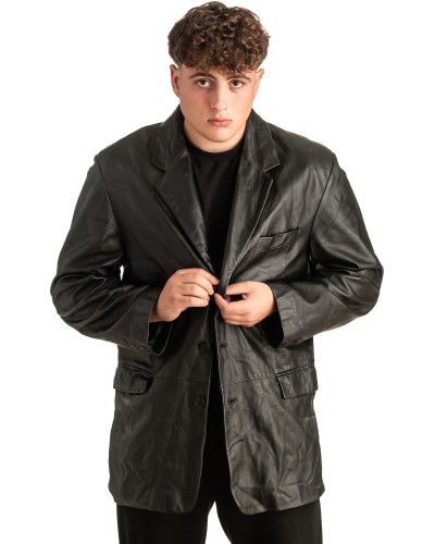 Γνήσιο Ανδρικό Δερμάτινο Σακάκι - T435