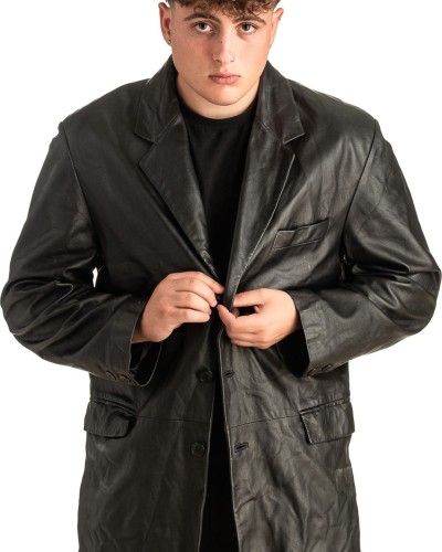 Γνήσιο Ανδρικό Δερμάτινο Σακάκι - T435