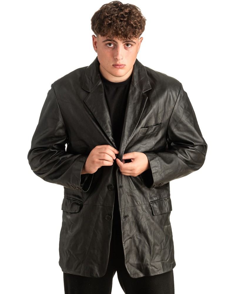 Γνήσιο Ανδρικό Δερμάτινο Σακάκι - T435