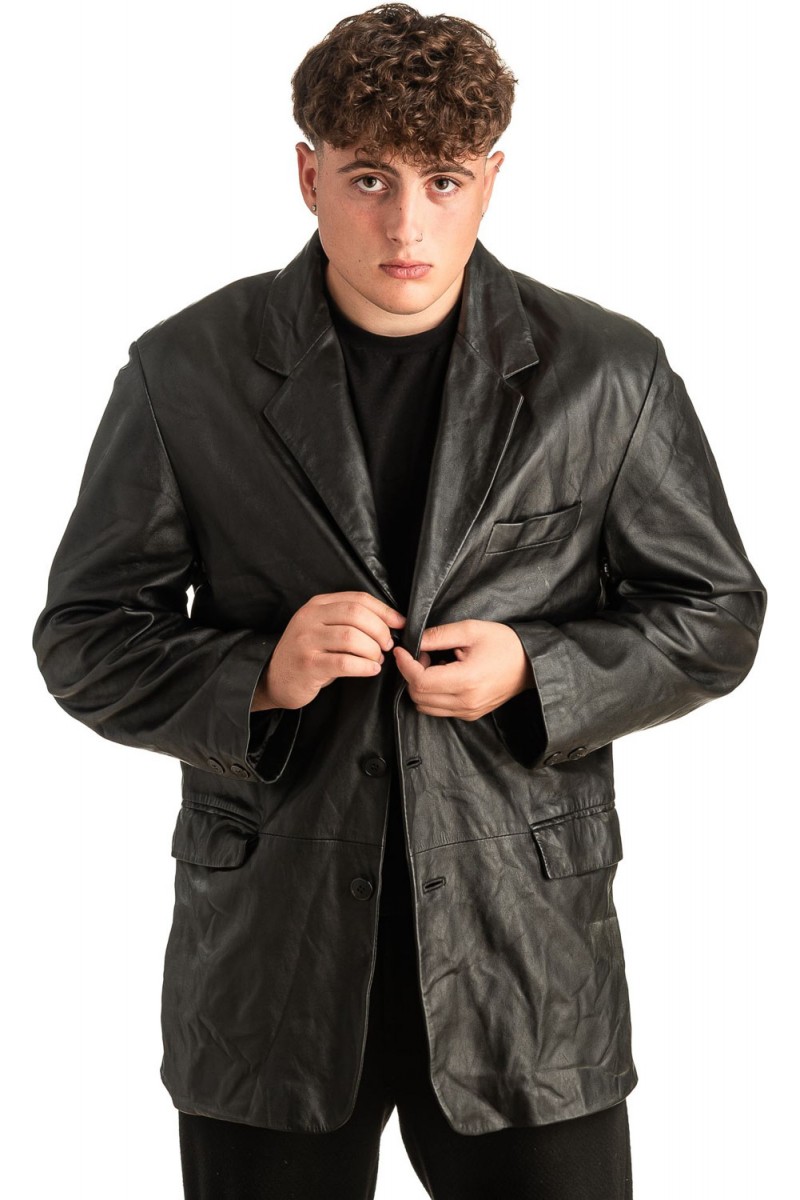 Γνήσιο Ανδρικό Δερμάτινο Σακάκι - T435