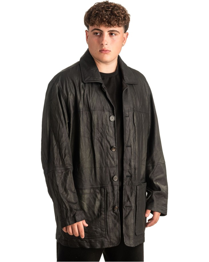 Γνήσιο Ανδρικό Δερμάτινο Μπουφάν - T438