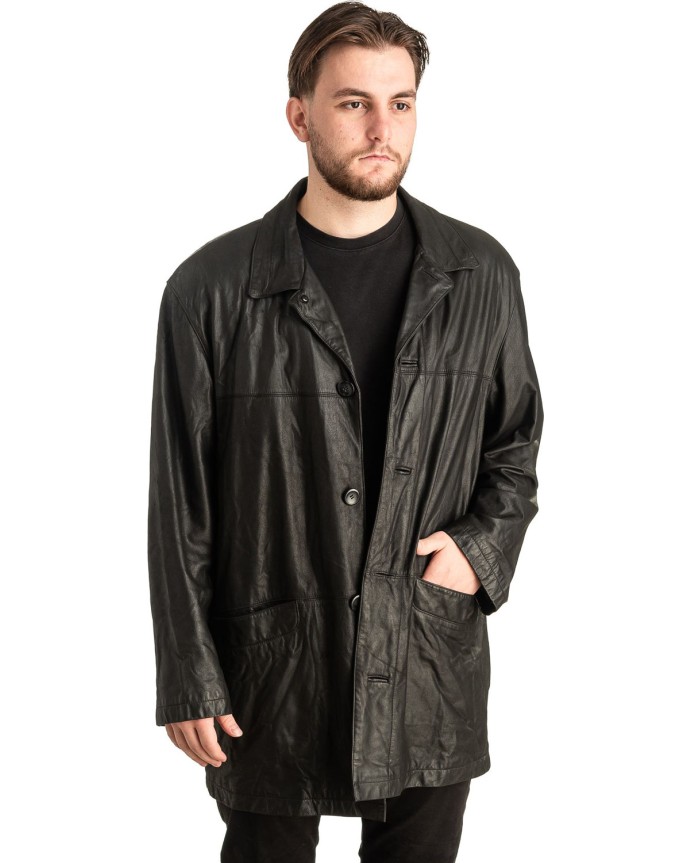 Γνήσιο Ανδρικό Δερμάτινο Μπουφάν - T442