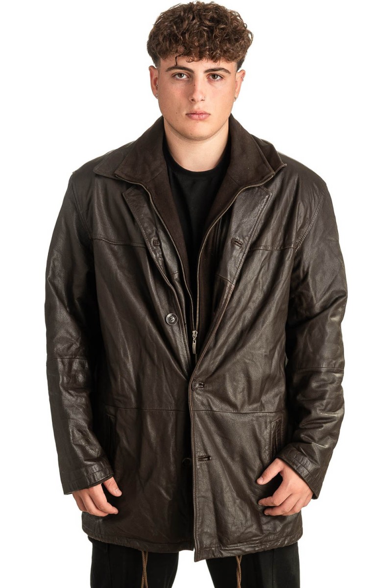 Γνήσιο Ανδρικό Δερμάτινο Μπουφάν - T450