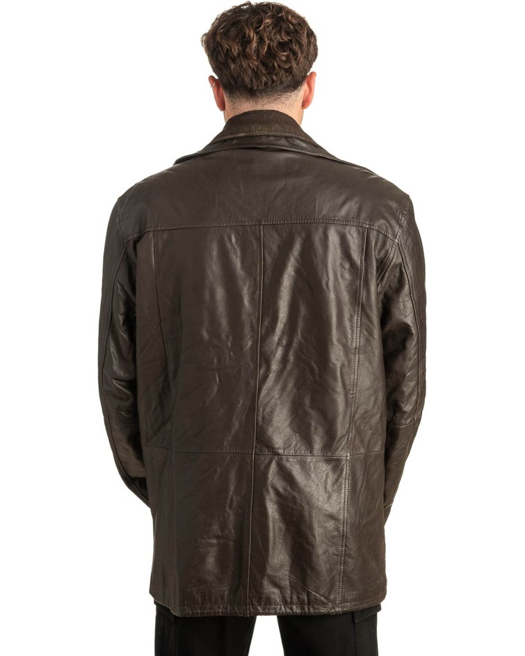 Γνήσιο Ανδρικό Δερμάτινο Μπουφάν - T450