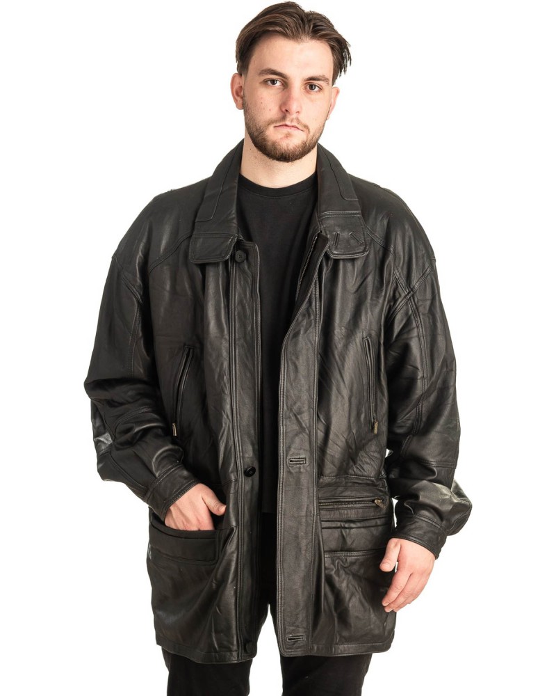 Γνήσιο Ανδρικό Δερμάτινο Μπουφάν - T453