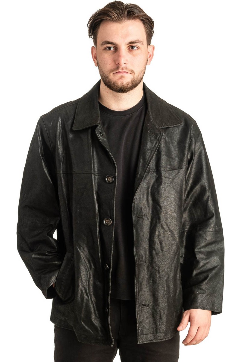 Γνήσιο Ανδρικό Δερμάτινο Μπουφάν - T456