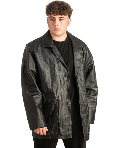 Γνήσιο Ανδρικό Δερμάτινο Μπουφάν - T458