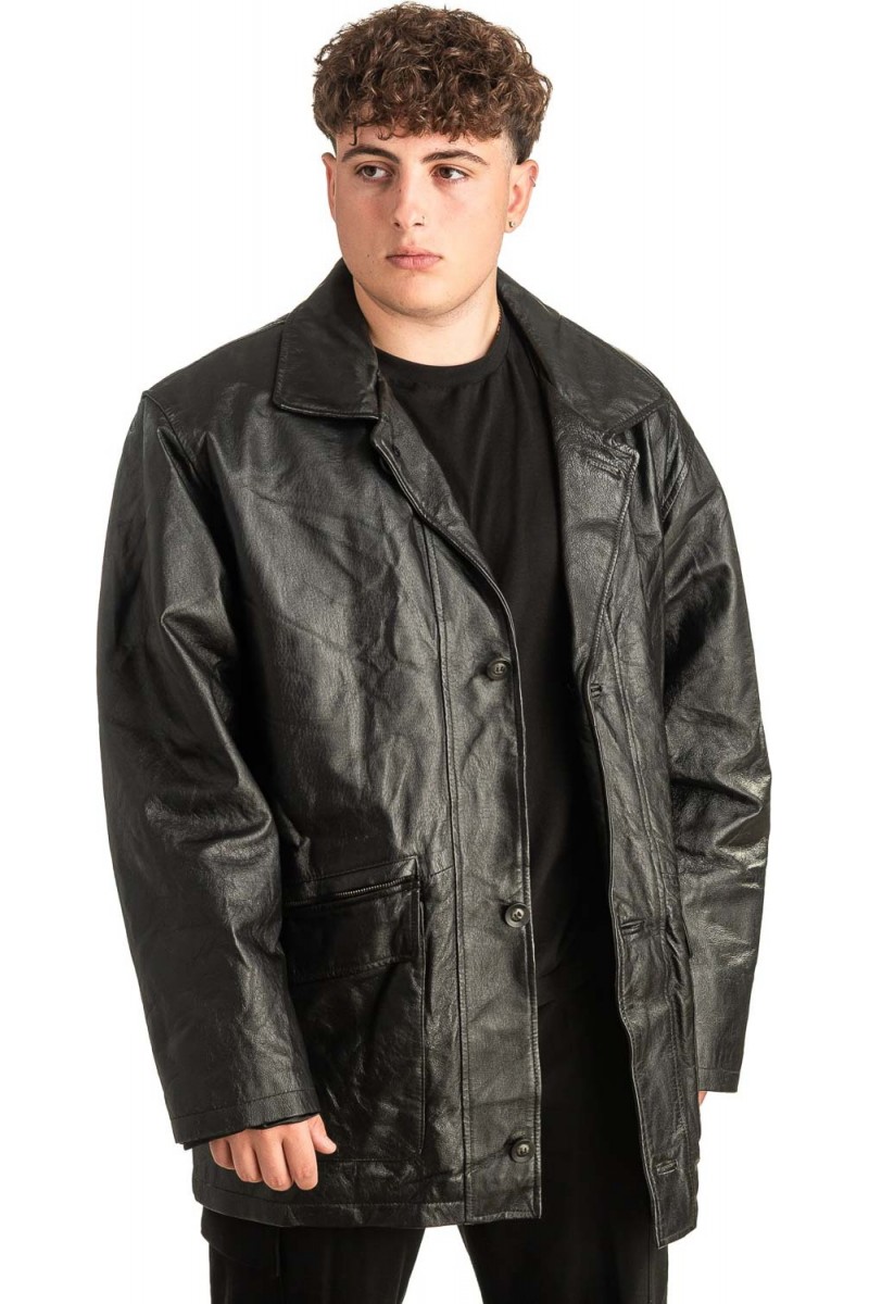 Γνήσιο Ανδρικό Δερμάτινο Μπουφάν - T458