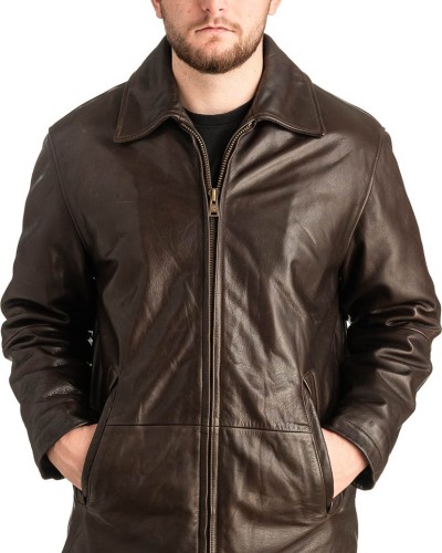 Γνήσιο Ανδρικό Δερμάτινο Μπουφάν - T468