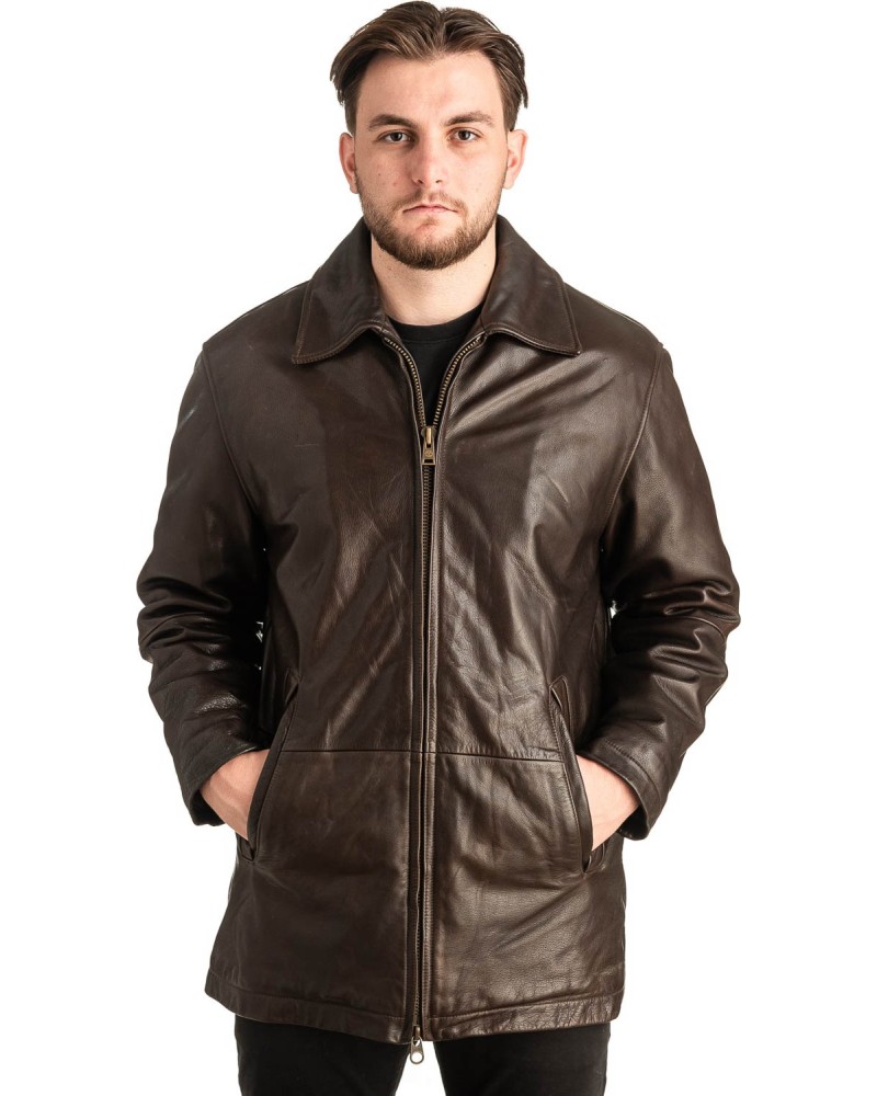 Γνήσιο Ανδρικό Δερμάτινο Μπουφάν - T468