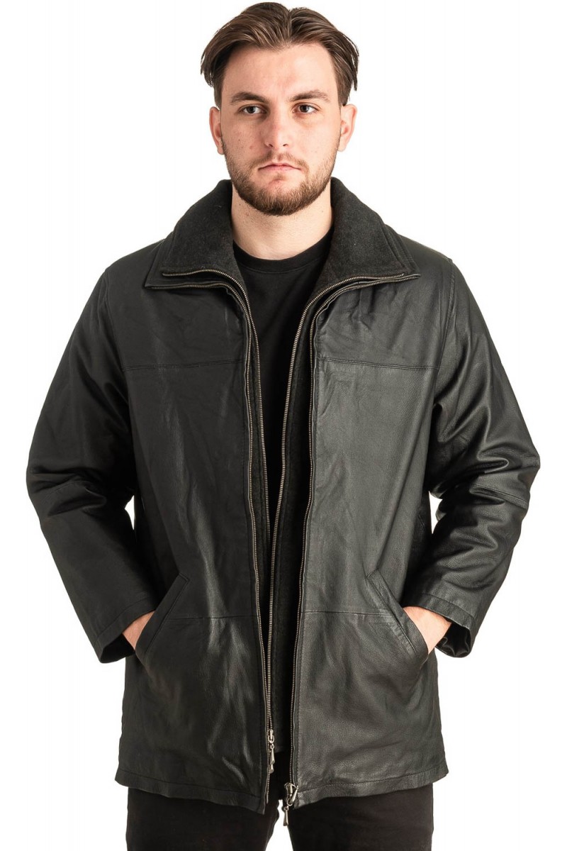 Γνήσιο Ανδρικό Δερμάτινο Μπουφάν - T470