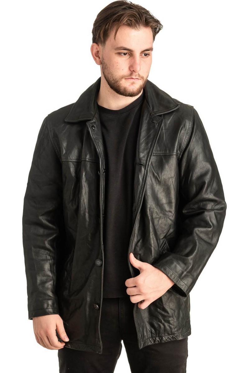 Γνήσιο Ανδρικό Δερμάτινο Μπουφάν - T476
