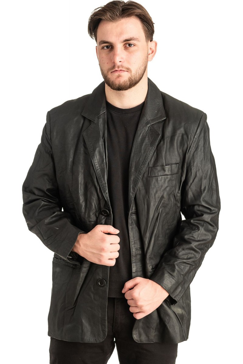 Γνήσιο Ανδρικό Δερμάτινο Σακάκι - T478