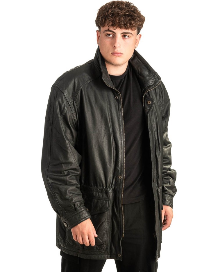 Γνήσιο Ανδρικό Δερμάτινο Μπουφάν - T481