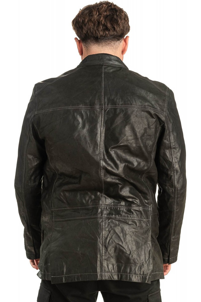 Γνήσιο Ανδρικό Δερμάτινο Σακάκι - T482