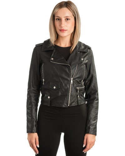 Δερμάτινο γυναικείο μπουφάν - T495