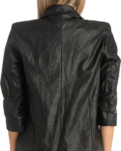 Δερμάτινο Γυναικείο Σακάκι - T496