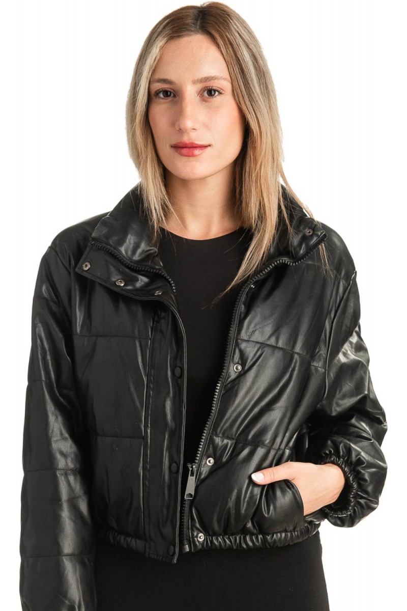 Δερμάτινο γυναικείο μπουφάν - T498