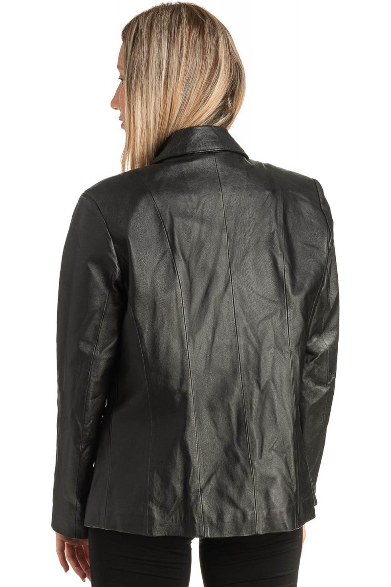 Γνήσιο Γυναικέιο Δερμάτινο Σακάκι - T503