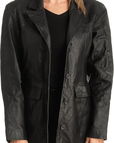 Γνήσιο Γυναικέιο Δερμάτινο Παλτό - T504