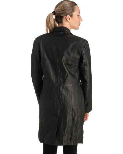 Γνήσιο Γυναικέιο Δερμάτινο Παλτό - T504