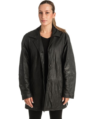 Γνήσιο Γυναικέιο Δερμάτινο Μπουφάν - T505