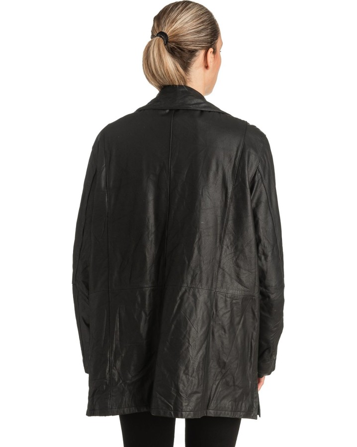 Γνήσιο Γυναικέιο Δερμάτινο Μπουφάν - T505