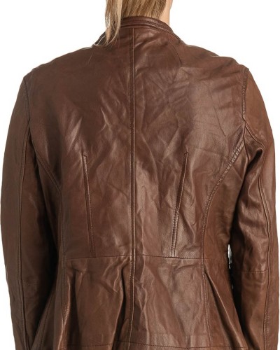 Γνήσιο Γυναικέιο Δερμάτινο Σακάκι - T508