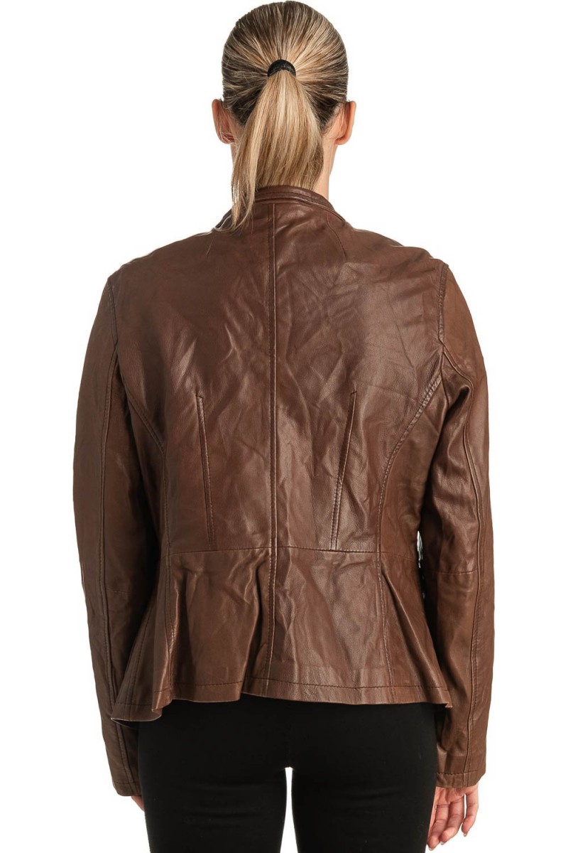 Γνήσιο Γυναικέιο Δερμάτινο Σακάκι - T508