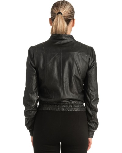 Γνήσιο Γυναικέιο Δερμάτινο Μπουφάν - T510