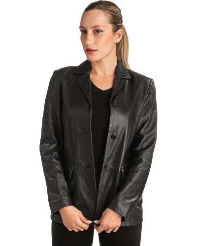 Γνήσιο Γυναικέιο Δερμάτινο Σακάκι - T524