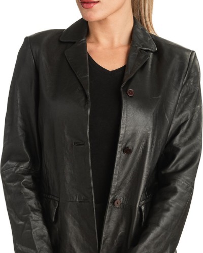 Γνήσιο Γυναικέιο Δερμάτινο Σακάκι - T524