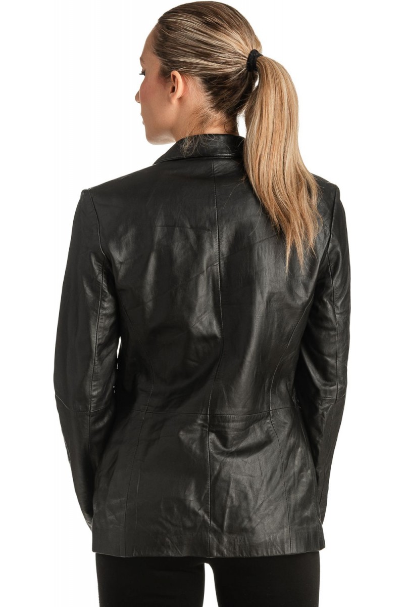 Γνήσιο Γυναικέιο Δερμάτινο Σακάκι - T524
