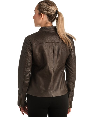 Γνήσιο Γυναικέιο Δερμάτινο Μπουφάν - T526