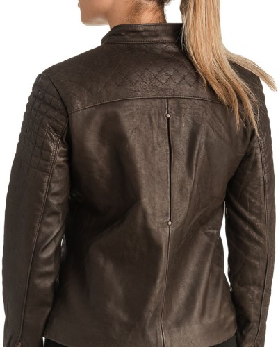 Γνήσιο Γυναικέιο Δερμάτινο Μπουφάν - T526