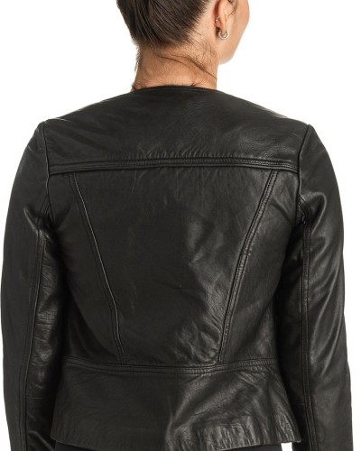 Γνήσιο Γυναικέιο Δερμάτινο Μπουφάν - T533