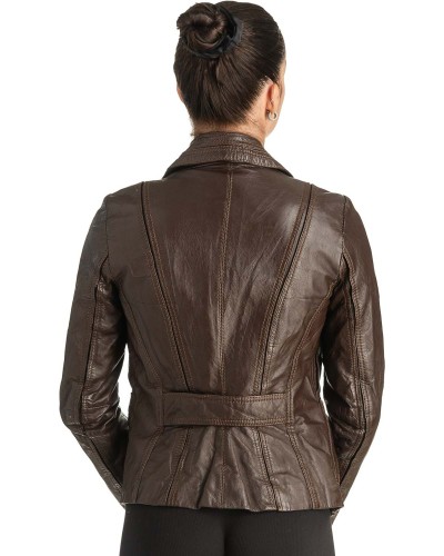 Γνήσιο Γυναικέιο Δερμάτινο Σακάκι - T538