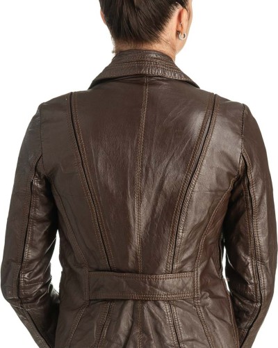 Γνήσιο Γυναικέιο Δερμάτινο Σακάκι - T538