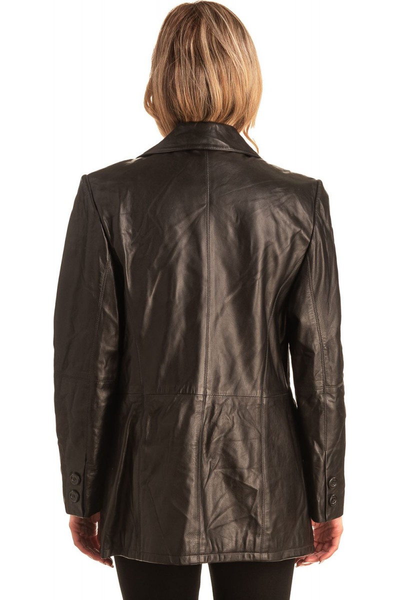 Γνήσιο Γυναικέιο Δερμάτινο Σακάκι - T541