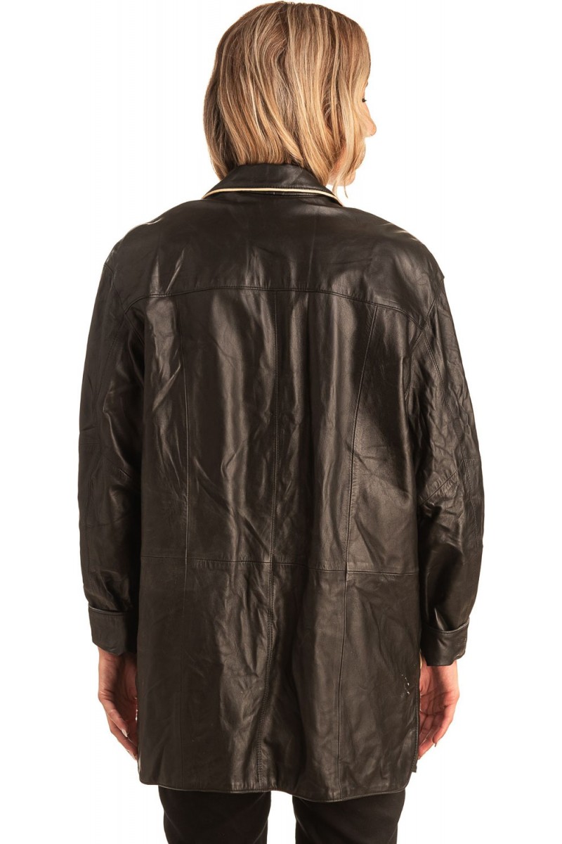 Γνήσιο Γυναικέιο Δερμάτινο Σακάκι - T542