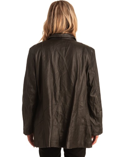 Γνήσιο Γυναικέιο Δερμάτινο Μπουφάν - T544