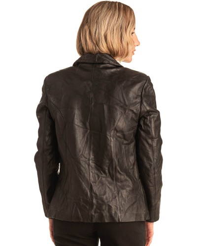 Γνήσιο Γυναικέιο Δερμάτινο Σακάκι - T546