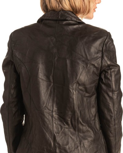 Γνήσιο Γυναικέιο Δερμάτινο Σακάκι - T546