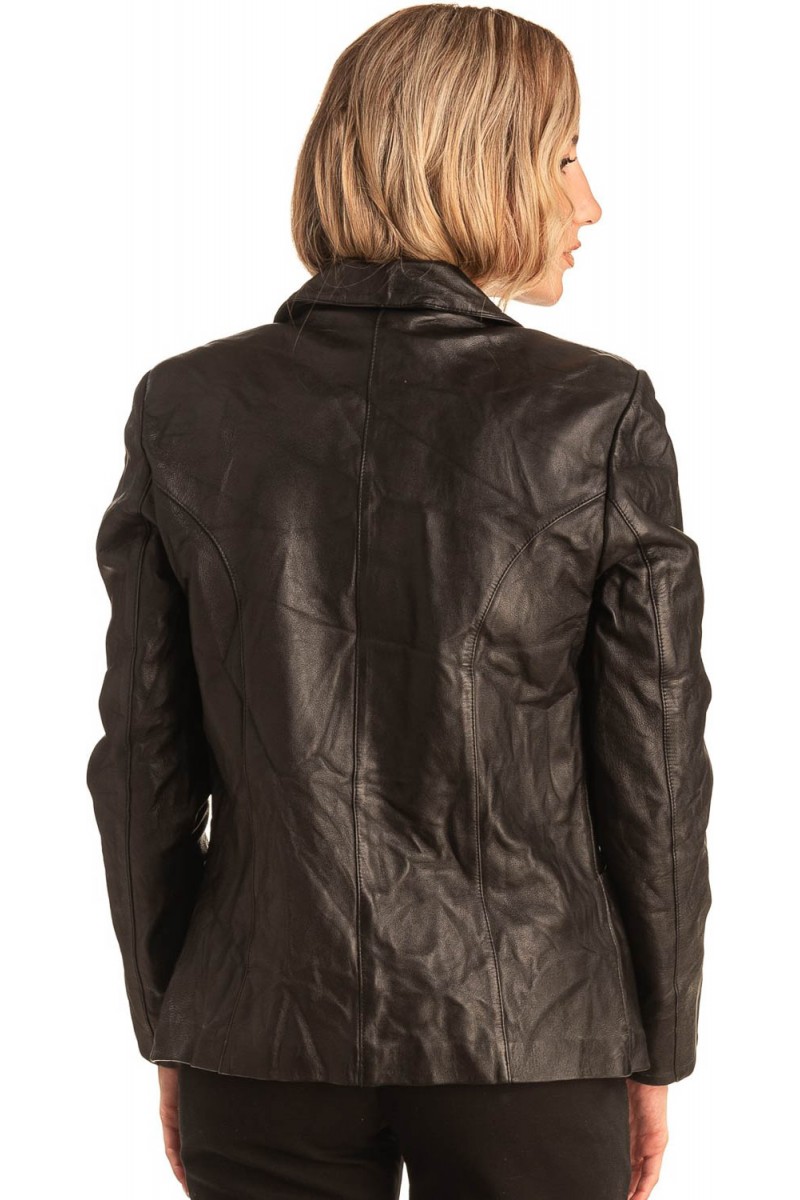 Γνήσιο Γυναικέιο Δερμάτινο Σακάκι - T546