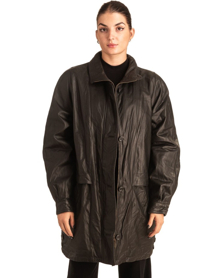 Γνήσιο Γυναικέιο Δερμάτινο Μπουφάν - T548