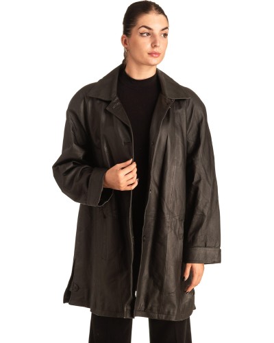 Γνήσιο Γυναικέιο Δερμάτινο Μπουφάν - T549