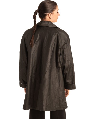 Γνήσιο Γυναικέιο Δερμάτινο Μπουφάν - T549