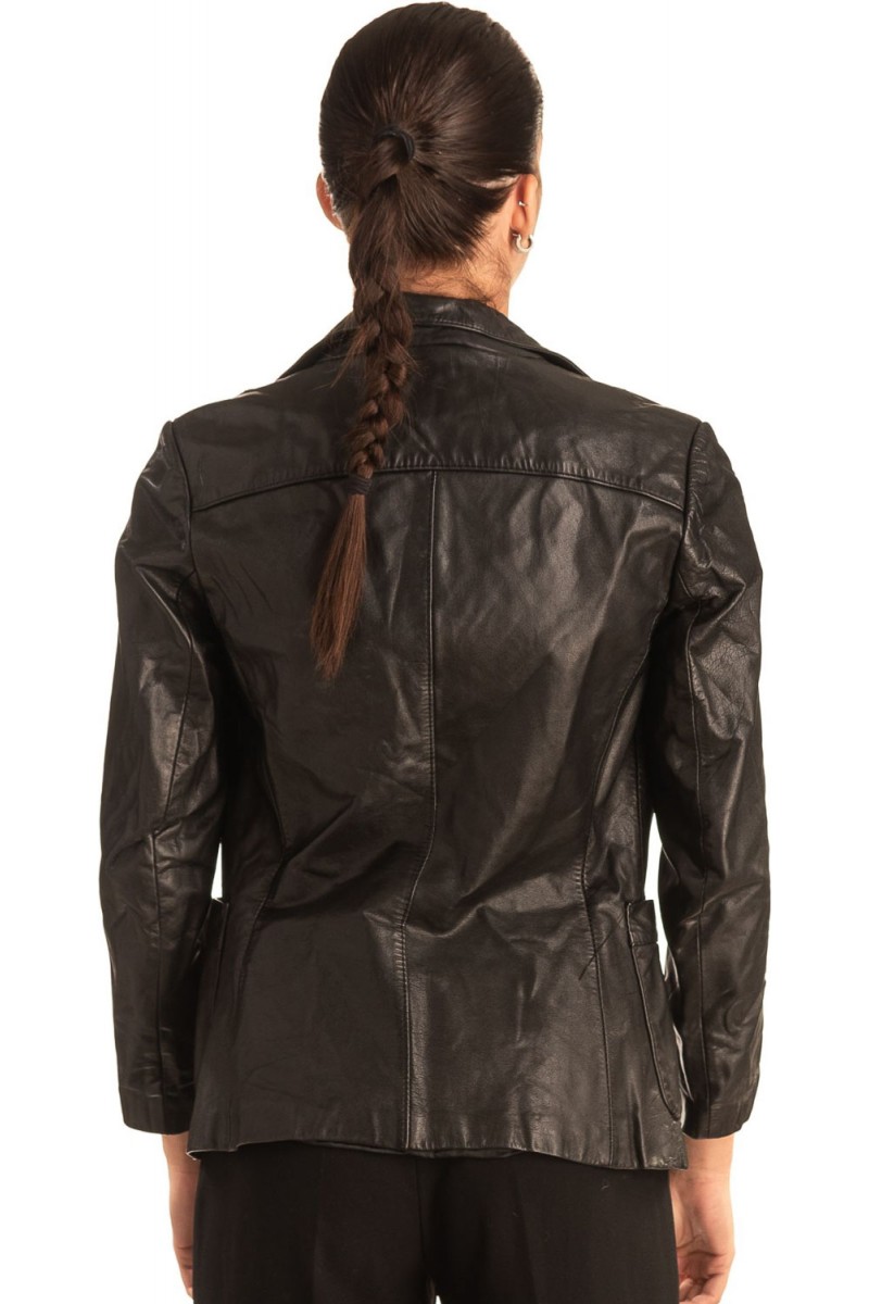 Γνήσιο Γυναικέιο Δερμάτινο Σακάκι - T553